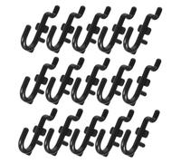 FIXOSHEE 100pcs Plastic Pegboard Tool Hangers for Garage and Kitchen Black Hooks for Workshop Power Tools Drill Hammer Storage Space Saving Organizers for Workbench and Wall