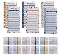 FIXOSHEE 100pcs Portable Cash Budget Cards with Random Colors, Refillable Budget Planner Inserts for Household and Office Expense Tracking, Daily Financial Plan Accessory