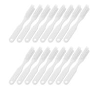 FIXOSHEE 100pcs Prison-Specific Toothbrush Thumbprint Handle Tiny Travel Soft Bristle for Emergency Kit Commuter Institutional Use