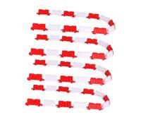 FIXOSHEE 100pcs Rc Drift Race Road Barriers and Miniature Traffic for Racing Track Simulation Creative Layouts with Bright White and Red Landscape Roadblocks for Remote Control Car
