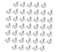 FIXOSHEE 100pcs Silver Brooch Base DIY Accessories Round Tray Pins for Crafting Personal Safety Pins Wedding Party Decorations