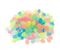 FIXOSHEE 100pcs Small Luminous Rhombus Aquarium Stones, Colorful Artificial Glow Pebbles for Fish Tank Landscaping, Decorative Glowing Aquarium Tank Rock Pebbles, 50g Bag