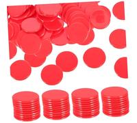 FIXOSHEE 100pcs Solid Color Bingo Chips Counting Tokens for Math Games and Poker Night Game Coins for Learning