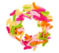 FIXOSHEE 100Pcs Thick Lip Doll Mouthpieces Plush DIY Craft Kit for Stuffed Animal Puppets Sausage Mouth Soft Plush Material Colors Each for Repair and Decoration