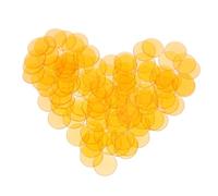FIXOSHEE 100pcs Transparent Orange Plastic Bingo Markers for Board Games Counting Math Learning Chips Game Tokens for Adults