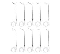 FIXOSHEE 10Pcs 1/150 Scale LED Model Street Lights, Stainless Steel Lamp Posts with White Light, Miniature Road and Garden Lighting for Railway and Architectural Models