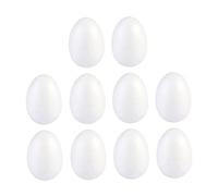 FIXOSHEE 10Pcs 8Cm White Solid Foam Easter Eggs for DIY Craft Painting and Festival Decoration Foam Egg Set and Art Projects
