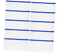 FIXOSHEE 10pcs A6 Pen Pouches Zipper Pencil Cases Bulk White Thickened Stationery Bags for School Office Travel Storage