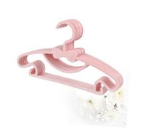 FIXOSHEE 10pcs Anti-slip Clothes Hangers Plastic Wardrobe Hangers with Bowknot Design for Practical Coat Hooks in Nordic Pink Space-saving for Home and Clothing Shops