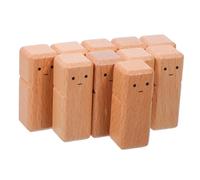FIXOSHEE 10pcs Beech Wood Peg Doll Bodies Unpainted Miniature Wooden Figures for DIY Crafting Montessori Learning Nativity Doll Figurines