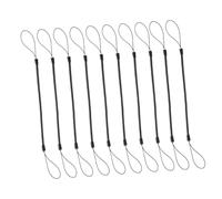 FIXOSHEE 10Pcs Black Anti-lost Stylus Pen Lanyards Retractable Spring Coil Ropes Safety Straps for Secure Pen Carrying and Easy Access in Work and Study Use