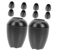 FIXOSHEE 10pcs Black Silicone Stethoscope Ear Tips Small Replacement Earbud Covers Lightweight Comfortable Pads for Clear Auscultation Use