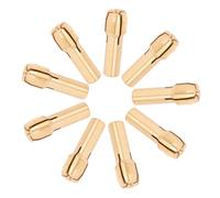FIXOSHEE 10pcs Brass Collet Chuck Set Four Jaw Grip Rotary Tool Kit Copper Construction Stable Hold for Electric Grinding Tools Easy Installation for DIY and Precision Work