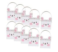 FIXOSHEE 10pcs Cartoon Animal Candy Boxes with Portable Handle Cute Farm Animal Treat Bags for Birthday Party Shower Picnic Favor Boxes for Cookies and Cakes