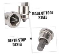 FIXOSHEE 10pcs Drywall Drill Bits with Depth Stop for Plasterboard Screws Tool Steel Locating Screwdriver Bits Compatible with Cordless and Power Drills