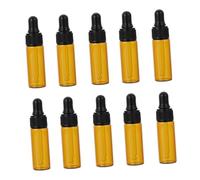 FIXOSHEE 10pcs Glass Essential Oil Bottles with Dropper Portable Empty Storage Containers for Travel DIY Perfumes Massage Oils Easy to Use and Leak
