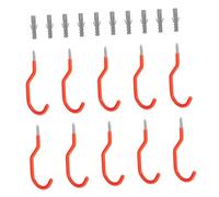 FIXOSHEE 10Pcs Heavy-Duty Steel Bike Hooks Wall Mount Rack for Garage Storage Screw-in Ceiling Hangers Bicycle Display Holder Suitable for Mountain Folding Road Bikes and More