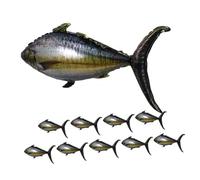 FIXOSHEE 10pcs Inflatable Tuna Foil Balloons Ocean Pattern Sea Party Decorations Birthday Beach Fishing Theme