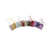 FIXOSHEE 10pcs Japanese Lucky Bag Pendant Omamori for Wealth Japanese Success Blessing Bag Success Pendant Health Good Luck Charm Decor Polyester