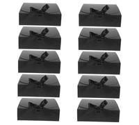 FIXOSHEE 10pcs Kraft Gift Boxes with Flip Lid Thickened Black Kraft Paper Gift Wrapping Boxes for Weddings Bridal Showers Party Favors Candy Jewelry Cosmetics Packaging