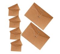 FIXOSHEE 10pcs Kraft Paper File Envelope Bags Thick Paper Document Pouches for Office School Document Organization and Protection