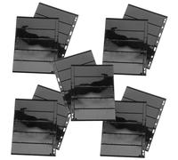 FIXOSHEE 10Pcs Loose-leaf Stamp Storage Pages Black Double-sided Collector Book Inserts for Household Stamp Organizing and Collecting Supplies