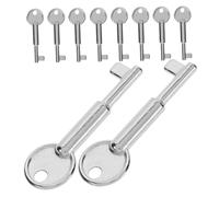 FIXOSHEE 10pcs Metal Emergency Button Reset Keys for Fire Alarm Manual Call Points Simple and Practical Alloy Replacement for Push Button Switch Emergency Stop Reset