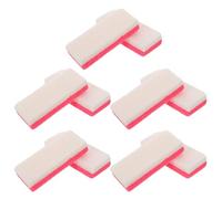 FIXOSHEE 10Pcs Mini Double-Sided Pumice Stone Foot Callus Remover Set with Multi-Color Sponge Pads for Home Pedicure and Dead Skin Exfoliation in Rose Red
