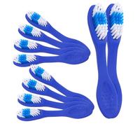 FIXOSHEE 10Pcs Mini Portable Toothbrushes with Soft Bristles Short Handle Design Safe Non-Plastic Material for Prison Detention Daily Oral Care