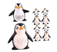 FIXOSHEE 10pcs Miniature Resin Penguin Figurines High Tiny Winter Animals for Micro Landscape Decoration Cute Sturdy Resin Penguins for Home Office Garden Decor and Cake Toppers