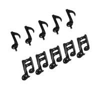FIXOSHEE 10pcs Musical Note Foil Balloons for Music Party Decorations Inflatable Black Double and Single Notes for Concerts Birthdays Photo Props Easy to Inflate Party Supplies
