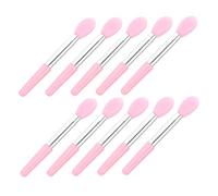 FIXOSHEE 10Pcs Silicone Lipstick Applicator Makeup Brushes for Women Compact Portable Eye Shadow and Lip Balm Applicators Skin Friendly Durable Cosmetics Brush