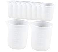 FIXOSHEE 10pcs Silicone Measuring Cups for Epoxy Resin and Liquid Mixing Non-Stick DIY Craft Mixing Cups with Graduated Scale Reusable and Easy to Clean for Paints Glue Acrylics