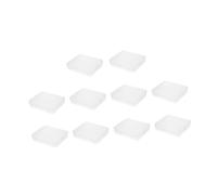 FIXOSHEE 10pcs Small Transparent Makeup Sponge Cases with Dustproof Lids Compact Plastic Containers for Cosmetic Puff Storage and Earring Organizers Portable Hygiene Boxes for Desk Cabinet