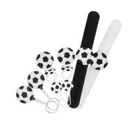FIXOSHEE 10PCS Soccer Party Favor with PVC Alloy Rings Bookmarks Pins Keychains Stylish Football Themed for Birthday Gifts and Interactive Fun at Soccer Events