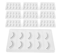 FIXOSHEE 10pcs Synthetic Eyelash Strips for Lash Extension Practice Precision Trimmed Lightweight False Lashes Kit for Beginners Salon Training Supplies