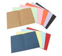 FIXOSHEE 10Pcs Thickened Paper File Folders with Dual Pockets Reinforced Document Organizers for Contract Management Sturdy Pocket Portfolio Envelopes for School Office Business Use