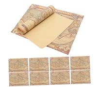 FIXOSHEE 10pcs Vintage Map Wrapping Paper Durable Floral Bouquet Gift Wrap for DIY Crafting and Book Covers Classic World Map Design