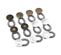 FIXOSHEE 11pcs Pants Extenders Metal Alloy Waistband Button Extender for Jeans Trousers Elastic Spring No Sew Closure Comfortable Waist Expansion