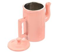 FIXOSHEE 12 Scale Dollhouse Kitchen Coffee Pot and Water Kettle Model, Pink Metal Mini Doll House Accessory for Dollhouse Decor and DIY Miniature Scenes