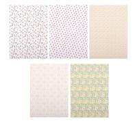 FIXOSHEE 12 Scale Miniature Dollhouse Wall Paper Stickers, 5pcs A4 Cute Living Room and Bedroom Decals for Dollhouse Decoration