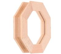 FIXOSHEE 12 Scale Miniature Octagonal Wood Window Frame for Dollhouse DIY Furniture Accessory, Unpainted Wooden Mini Decoration Window for Dollhouse Scene