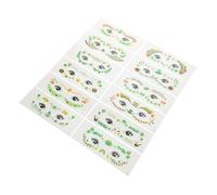 FIXOSHEE 12 Sheets St Patricks Day Face Stickers for Adults Shamrock Temporary Facial Decals Comfortable All-day Fit Easy Application for Irish Festival Party Parade Holiday Decorations