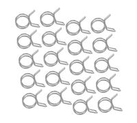FIXOSHEE 120pcs Stainless Steel Double Wire Spring Clips Hose Clamps for Fuel Line Tubes Corrosion-Resistant Fasteners for Automotive Agriculture and Irrigation Applications