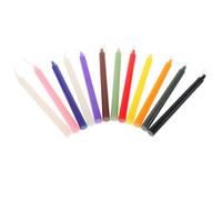 FIXOSHEE 12pcs Colored Tapered Dinner Candles Long Paraffin Unscented Bulk Candles for Home Party Ceremony 1.2cmx16cm Mixed Color Pack
