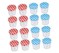 FIXOSHEE 12pcs Glass Jam Jars with Airtight Sealed Lids Transparent Honey Storage Containers for Pickles Sugar Salt and Dry Food Preservation and Practical Food Grade Glass Canisters