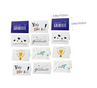 FIXOSHEE 12Pcs Graduation Cards with Ivory Envelopes Mixed Style Greeting Cards for Graduates Blank Inside for Messages Graduation Party Invitations and Congratulation Wishes