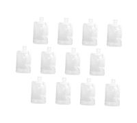 FIXOSHEE 12Pcs Leakproof Frosted Travel Cosmetic Pouches Portable Lotion Storage Bags with Easy-Open Design for Reusable Skincare and Toiletry Organization