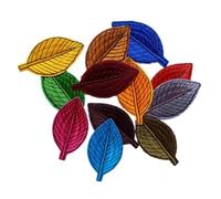 FIXOSHEE 12pcs Leaves Embroidery Patches Sew Applique for Clothing Repair and DIY Decoration T-Shirts Jeans Bags