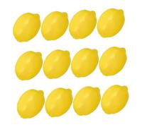 FIXOSHEE 12pcs Lifelike Artificial Lemons Foam Fruit Realistic Fake Citrus for Kitchen Countertop Decor Maintenance Yellow Faux Lemons for Summer Party Store Photo Shoot Displays